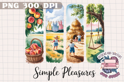 Summer Farm Brushstrokes PNG Sublimation Rustic Country Product Image 1