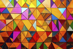 Geometric Stained Glass Pattern Background Wallpaper Product Image 1