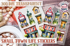 Small Town LIfe sticker Scrapbook PNG Village Garden Farm Product Image 1