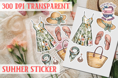 Summer sticker Cute flowers Love Picnic Beach Spring Product Image 1