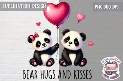 Valentine Love Animals Cute Quote Sublimation Design PNG Product Image 1