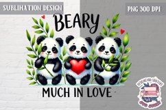 Valentine Love Animals Cute Quote Sublimation Design PNG Product Image 1