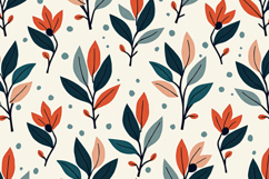 Colorful Leaf Pattern Background Product Image 1