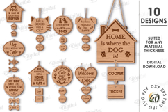 Pets personalized decors Bundle Laser Cut. Animal Lover SVG Product Image 1