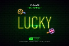 Lucky Text Effect Neon Style Product Image 1