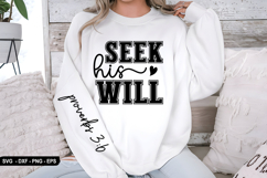 Seek HIS Will - Christian Sleeve T-Shirt Design Product Image 3