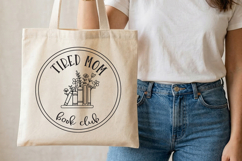Tired Mom Book Club SVG Funny Mom Reading Design Product Image 2