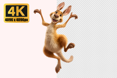 Animated Cartoon Kangaroo Transparent PNG Product Image 1