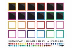 Square Instant Film Frame Clip Art Set Product Image 1