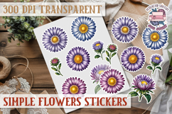 Summer Flowers sticker Scrapbook PNG Botanical Beach Product Image 1