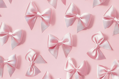 Pink Bow Tie Pattern Background Wallpaper Product Image 1