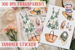Summer sticker Cute flowers Love Picnic Beach Spring Product Image 1