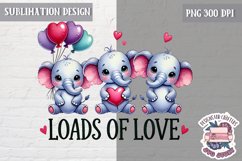 Valentine Love Animals Cute Quote Sublimation Design PNG Product Image 1