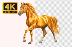 Golden Horse Transparent PNG Product Image 1
