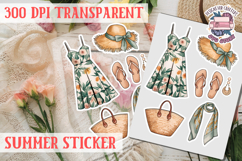 Summer sticker Cute flowers Love Picnic Beach Spring Product Image 1