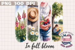 Summer Farm Brushstrokes PNG Sublimation Rustic Country Product Image 1