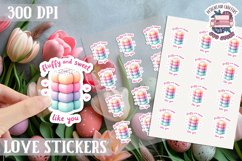 Love sticker Sheet Valentine Day Lovers Funny Sweets PNG Product Image 1