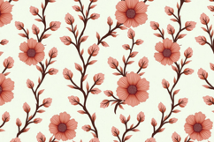 Vintage Floral Pattern Background Product Image 1