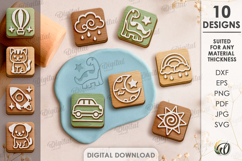 Play Dough Stamps Bundle Laser Cut. Kids Toy SVG Product Image 1