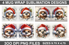 Eagle Mug Wrap Sublimation PNG - Christmas Mug Design Product Image 2