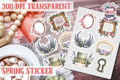 Spring sticker Cute vintage flowers Love PNG Funny Product Image 1