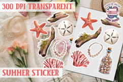 Summer sticker Cute flowers Love Picnic Beach Spring Product Image 1