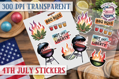 4th July sticker sheet USA Scrapbook PNG Independent Day Product Image 1