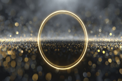 Golden Circle with Bokeh Background Wallpaper Product Image 1