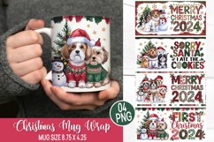 Christmas Mug Wrap Design - Christmas Dog Sublimation Product Image 1