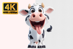 Cute Baby Cow Transparent PNG Product Image 1