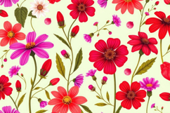 Colorful Flowers Pattern Background Product Image 1