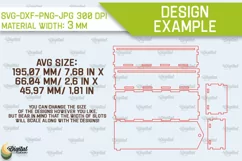 Laser Cut Wooden Kids Pencil Box. School Pencil Case SVG Product Image 2