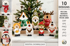 Christmas Singing Characters Bundle Laser Cut. Christmas SVG Product Image 1