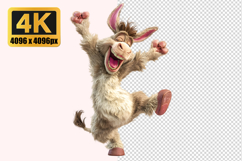 Happy Donkey Transparent PNG Product Image 1
