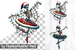 Christmas Skeleton Sublimation - Christmas Clipart PNG Product Image 1