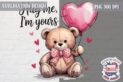St Valentine’s Coquette Bow PNG Holidays Funny Watercolor Product Image 1
