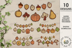 Fall garland Bundle Laser Cut. Fall Decor SVG Product Image 1