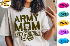 Soldier&#039;s Mom Svg, Png, Dog Tags, Proud Military Mom Shirt Product Image 1