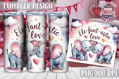 Sublimation Tumbler WRAP Love Design Quote Watercolor Animal Product Image 1
