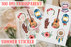 Summer sticker Cute flowers Love Picnic Beach Spring Product Image 1