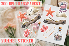 Summer sticker Cute flowers Love Picnic Beach Spring Product Image 1