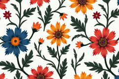 Colorful Flower Pattern Background Product Image 1