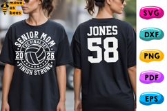Volleyball Senior Mom Svg, Png, Class Of 2026 Mom Shirt Svg Product Image 1