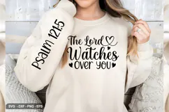 The Lord Watches - Christian Sleeve T-Shirt Design Product Image 2