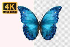 Blue Morpho Butterfly Transparent PNG Product Image 1