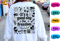 It's A Good Day For Freedom SVG, PNG, Independence Day Shirt Product Image 1