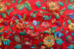 Embroidery Flowers Background Wallpaper Product Image 1