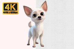 White Dog Puppy Transparent PNG Product Image 1