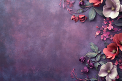 Flowers with Purple Background Wallpaper Product Image 1