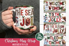 Christmas Mug Wrap Design - Christmas Snowman Sublimation Product Image 1